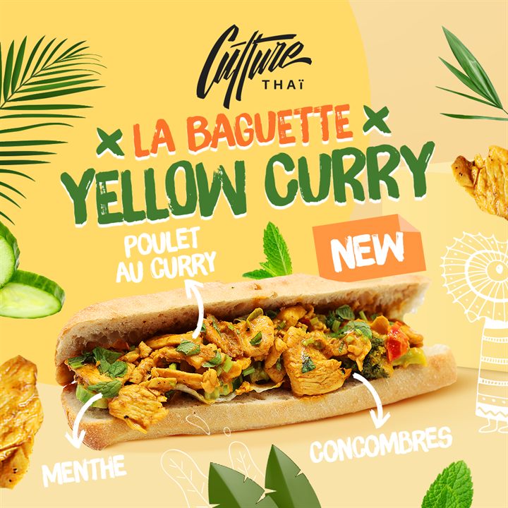 Post Baguette curry coco